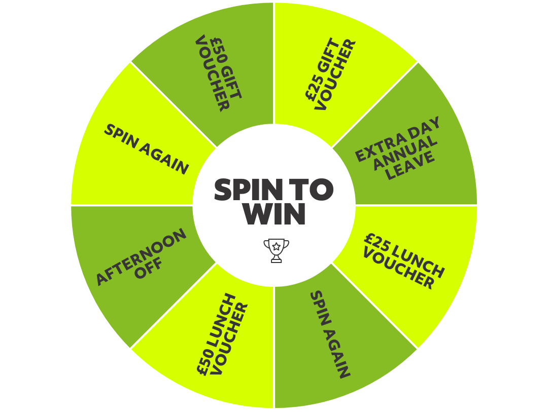 Spin to win wheel