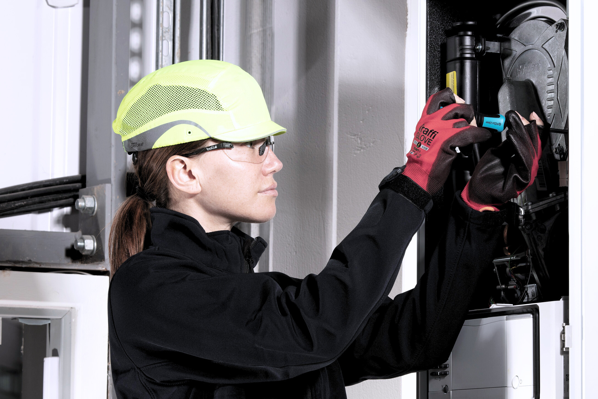 Woman wearing PPE