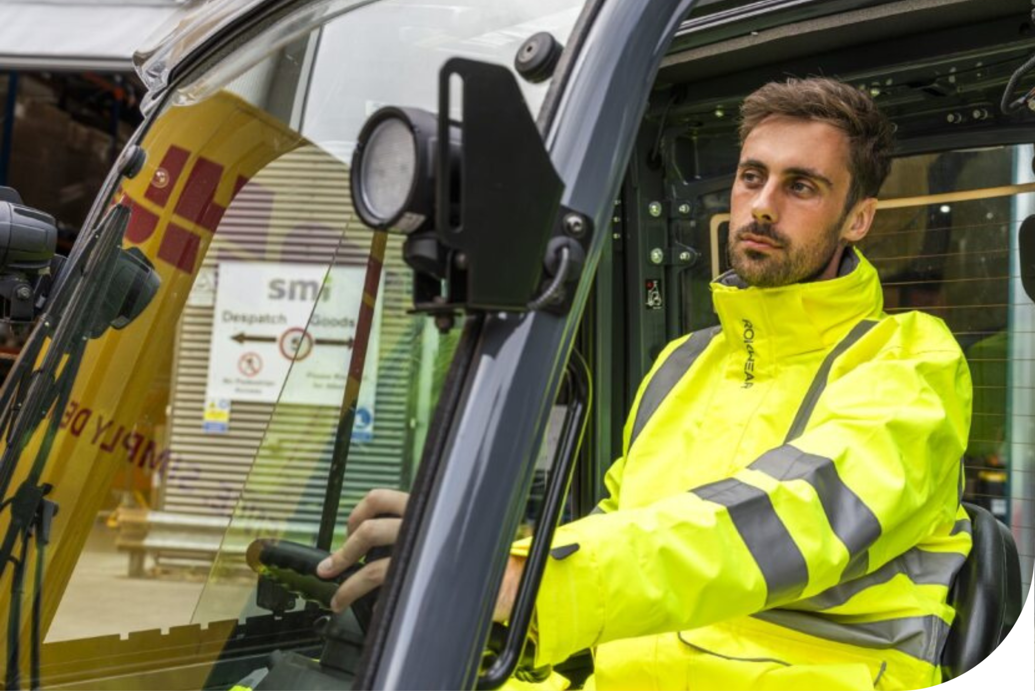 Man in hi-vis yellow workwear