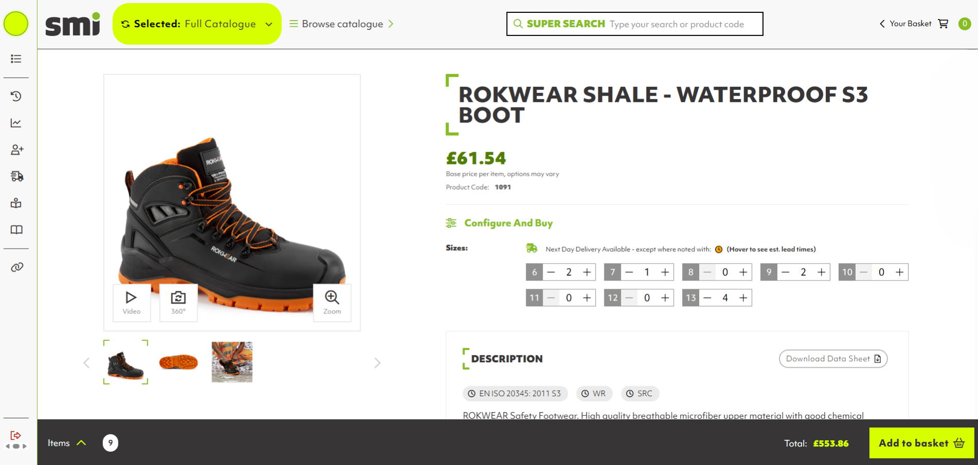 MY-SMI Portal. ROKWEAR Shale - Waterproof S3 boot.