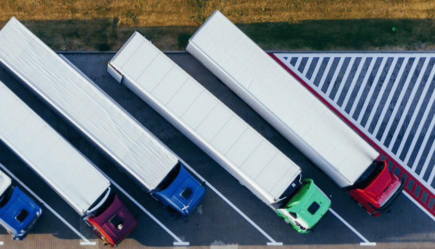 Lorries from above.
